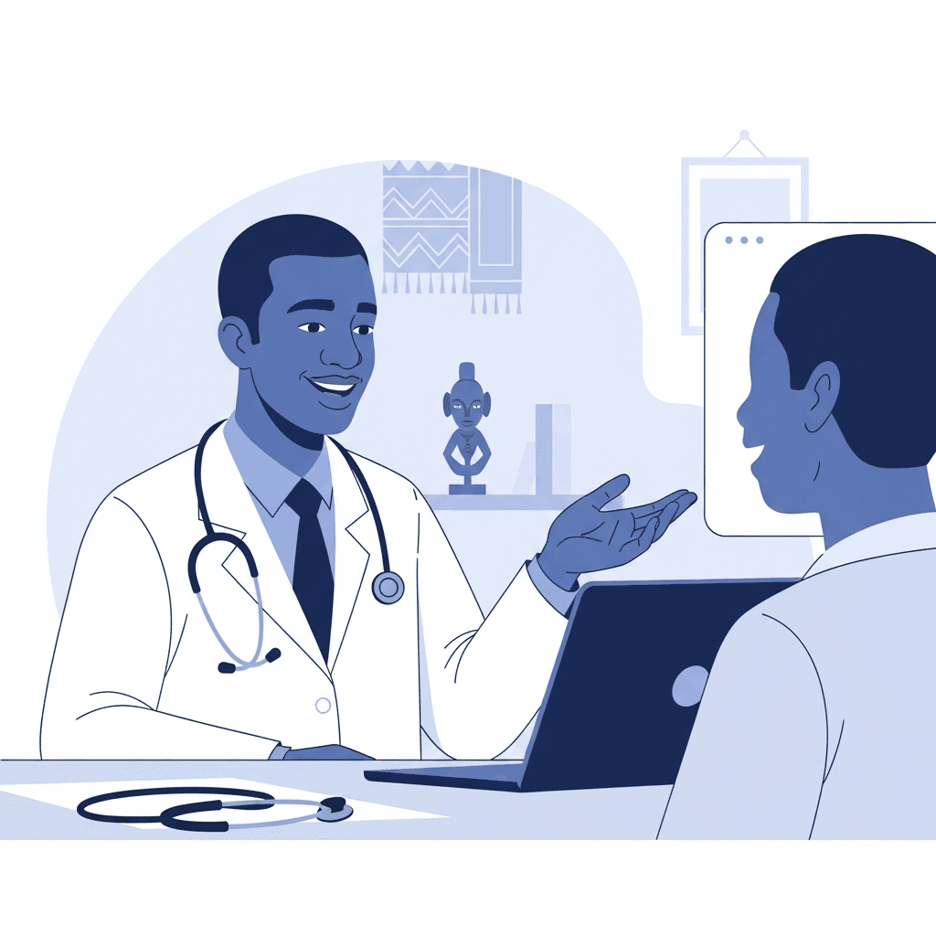 Médecin en consultation vidéo avec un patient via MedConnect