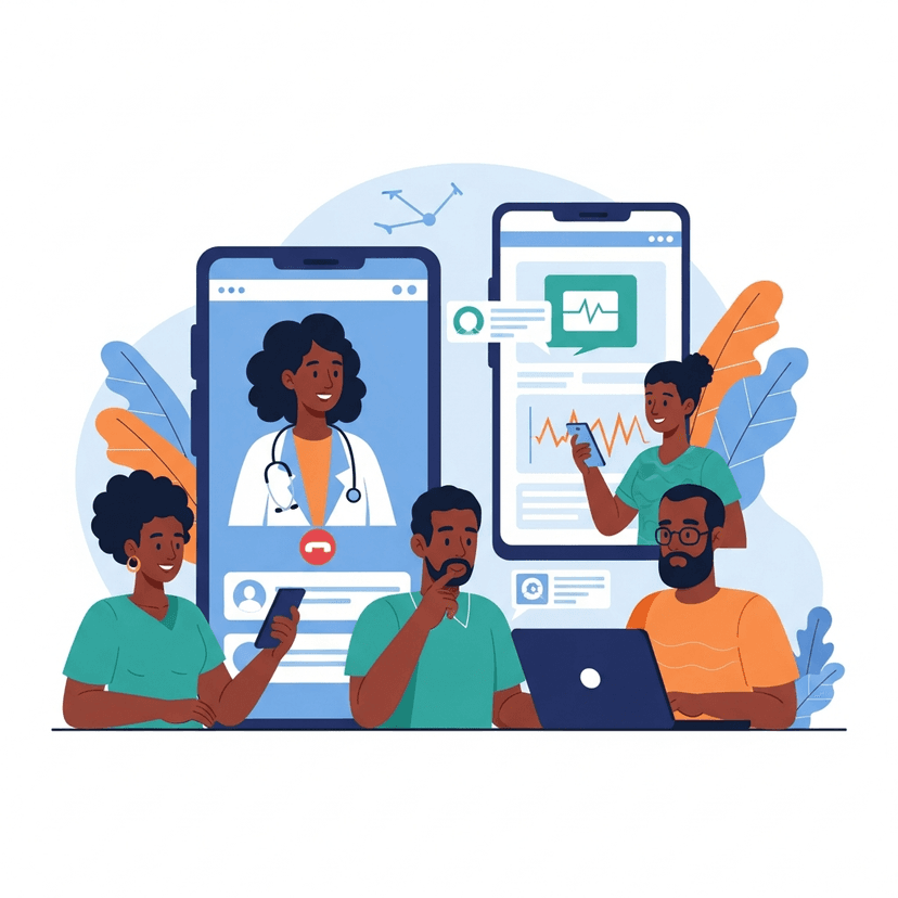 Patients ouest-africains accédant aux programmes de soins en ligne